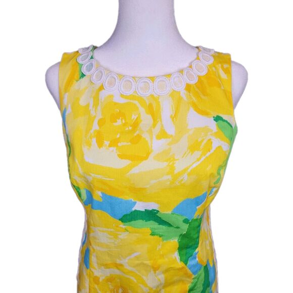 NWT Lilly Pulitzer Yellow Mila Shift Dress Sz 6 First Impression Sunglow Yellow - Picture 3 of 16